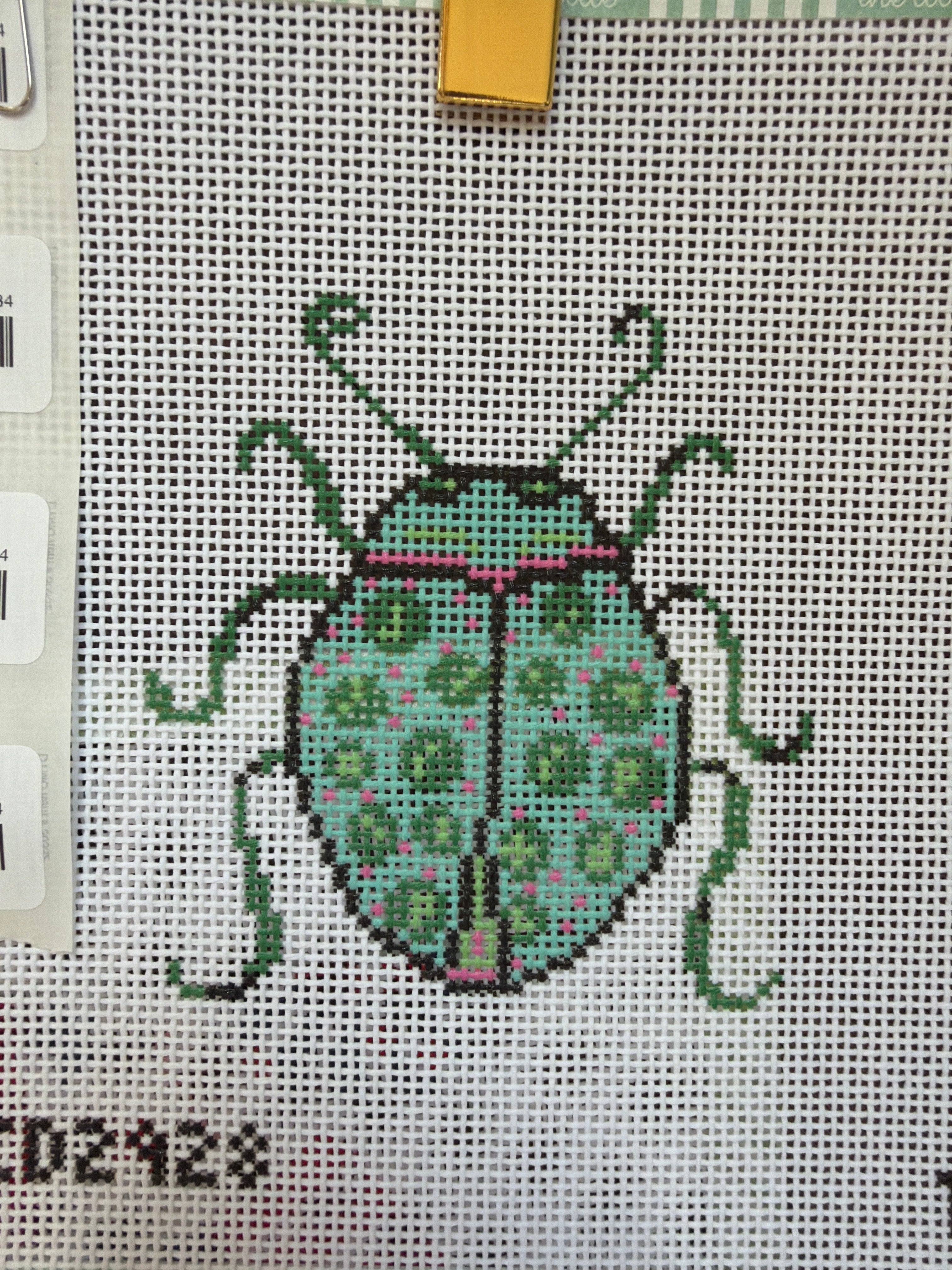 Bug – Turquoise | Needlepoint Canvas