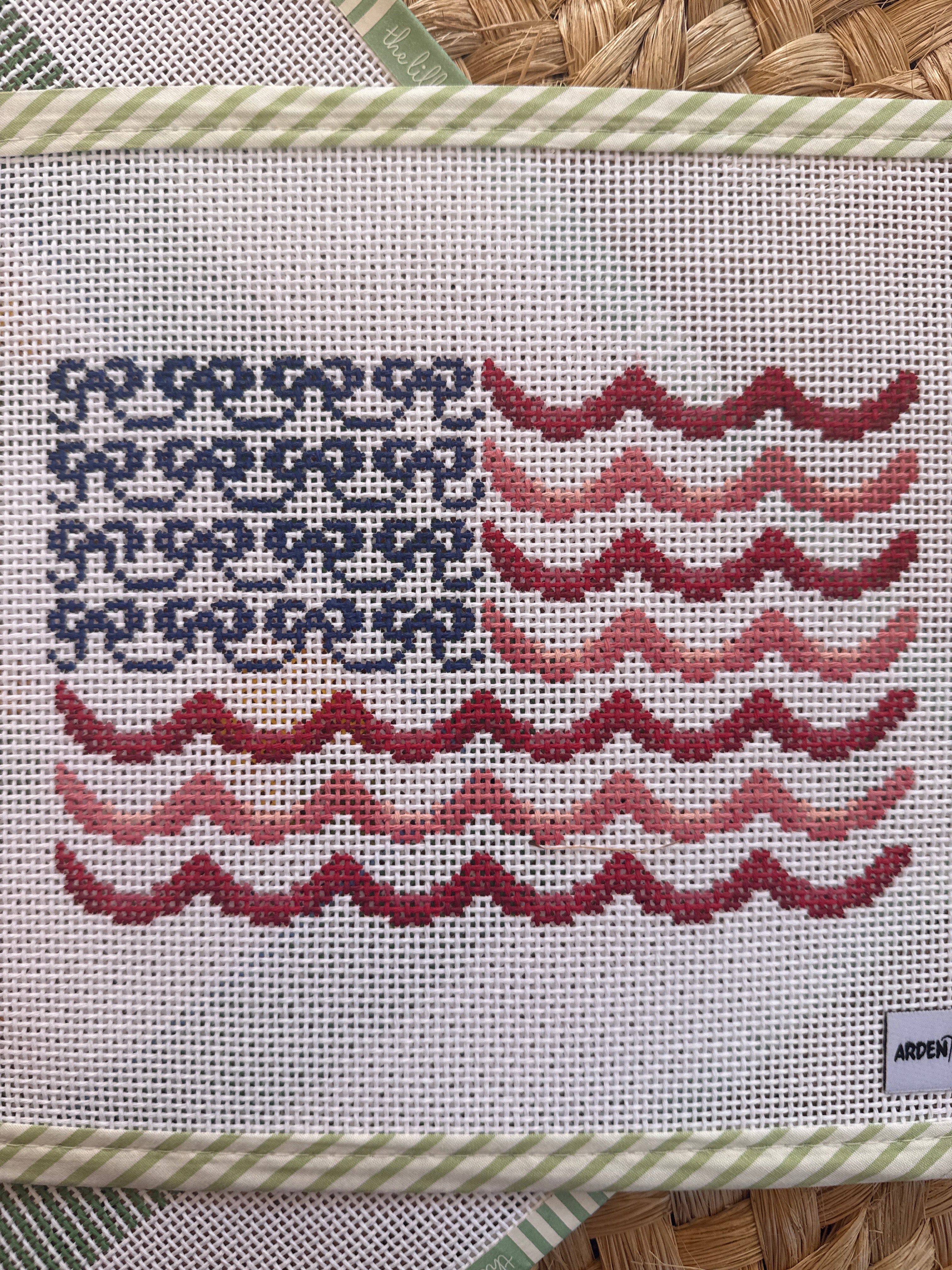 America Bow Flag | Needlepoint Canvas