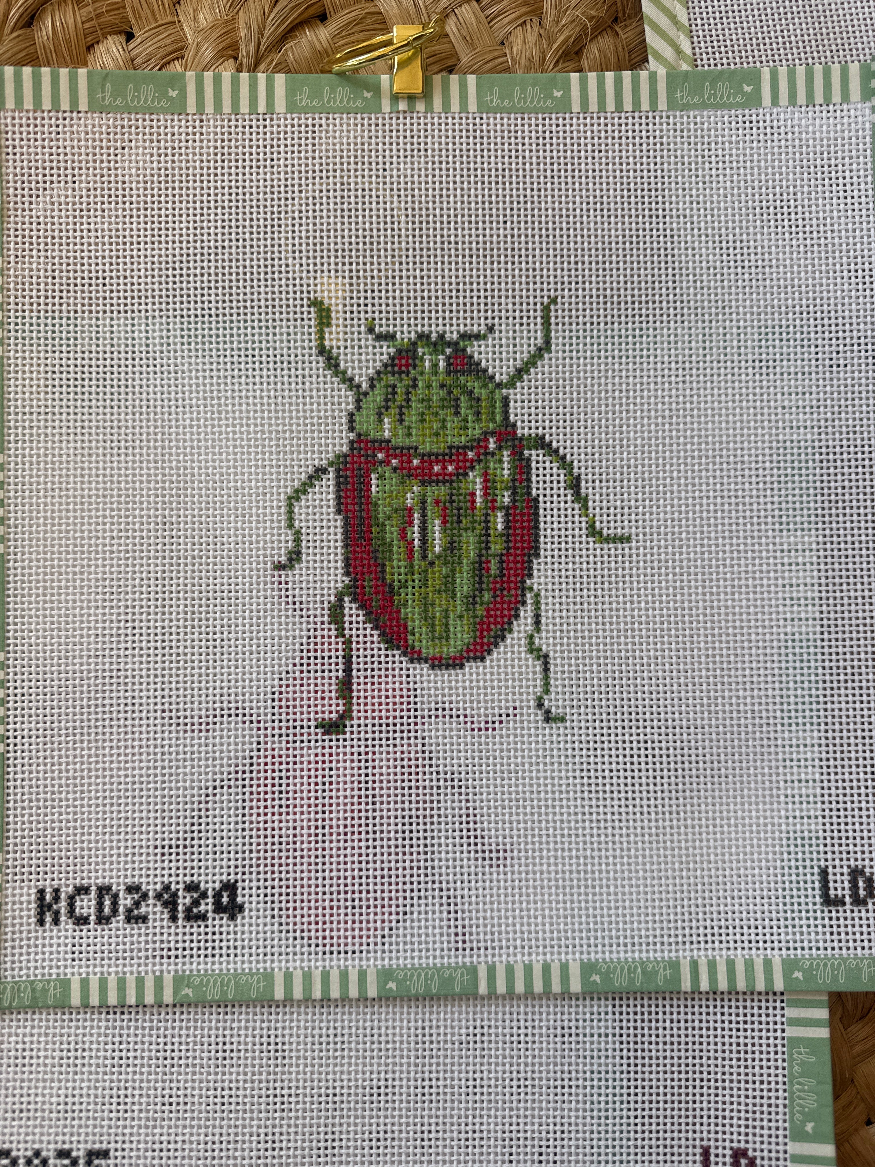 Green Beetle | Needlepoint Canvas