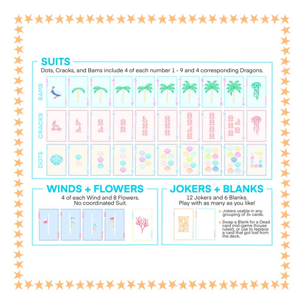 Mahjong - Beach Playing Card Deck