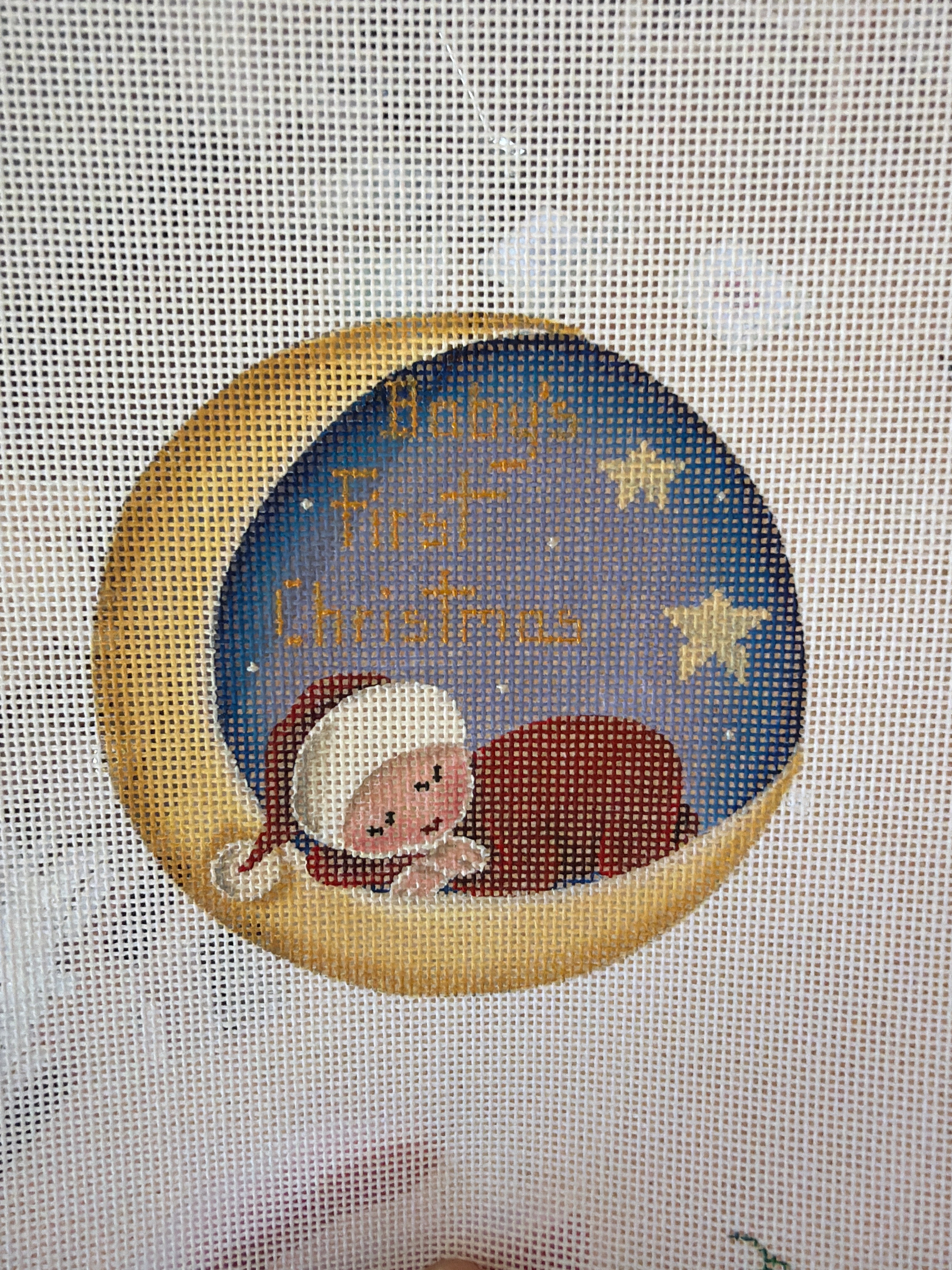 1031-A Baby's First Snoozing | Needlepoint Canvas