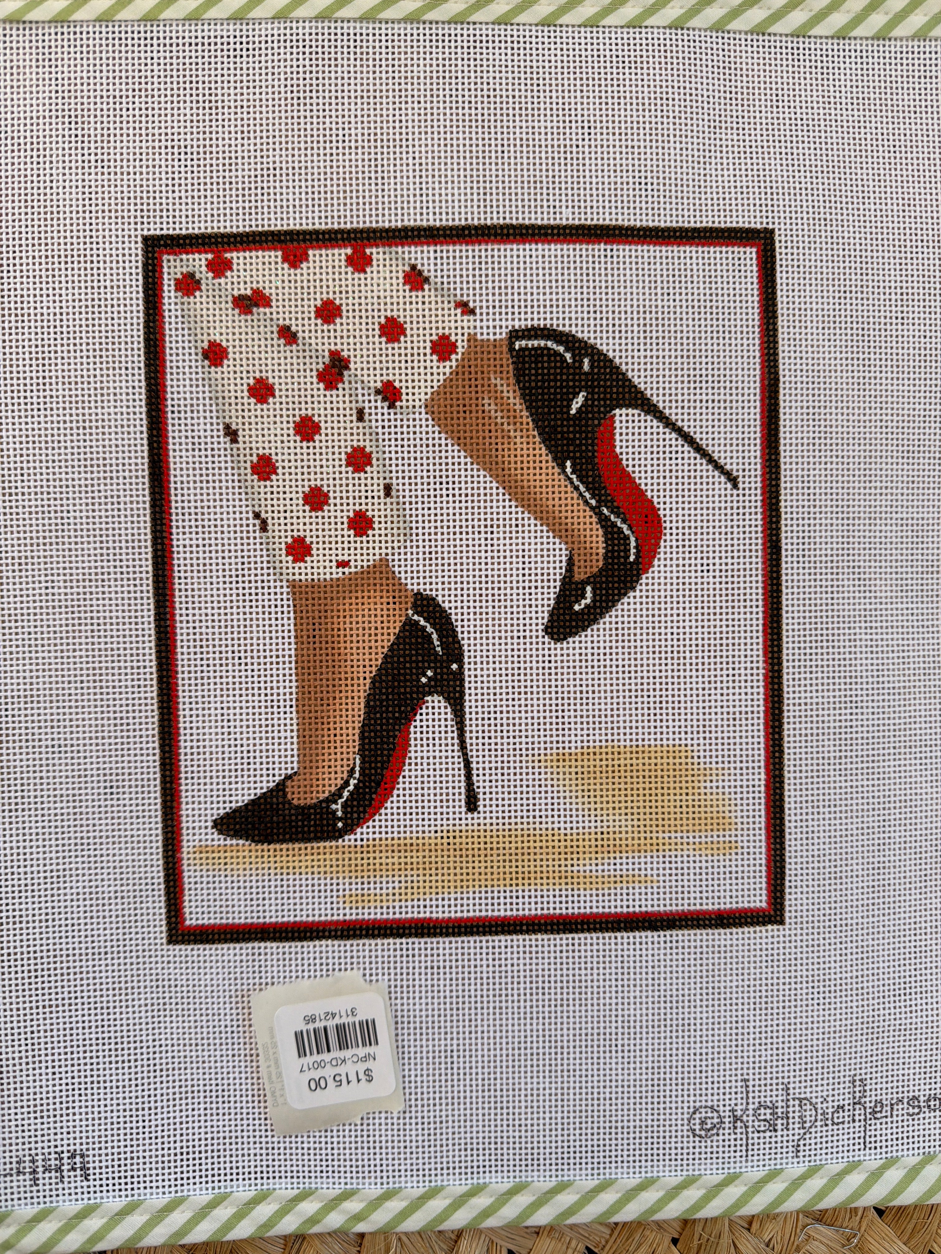 Christian Louboutin Patent Leather – Black | Needlepoint Canvas