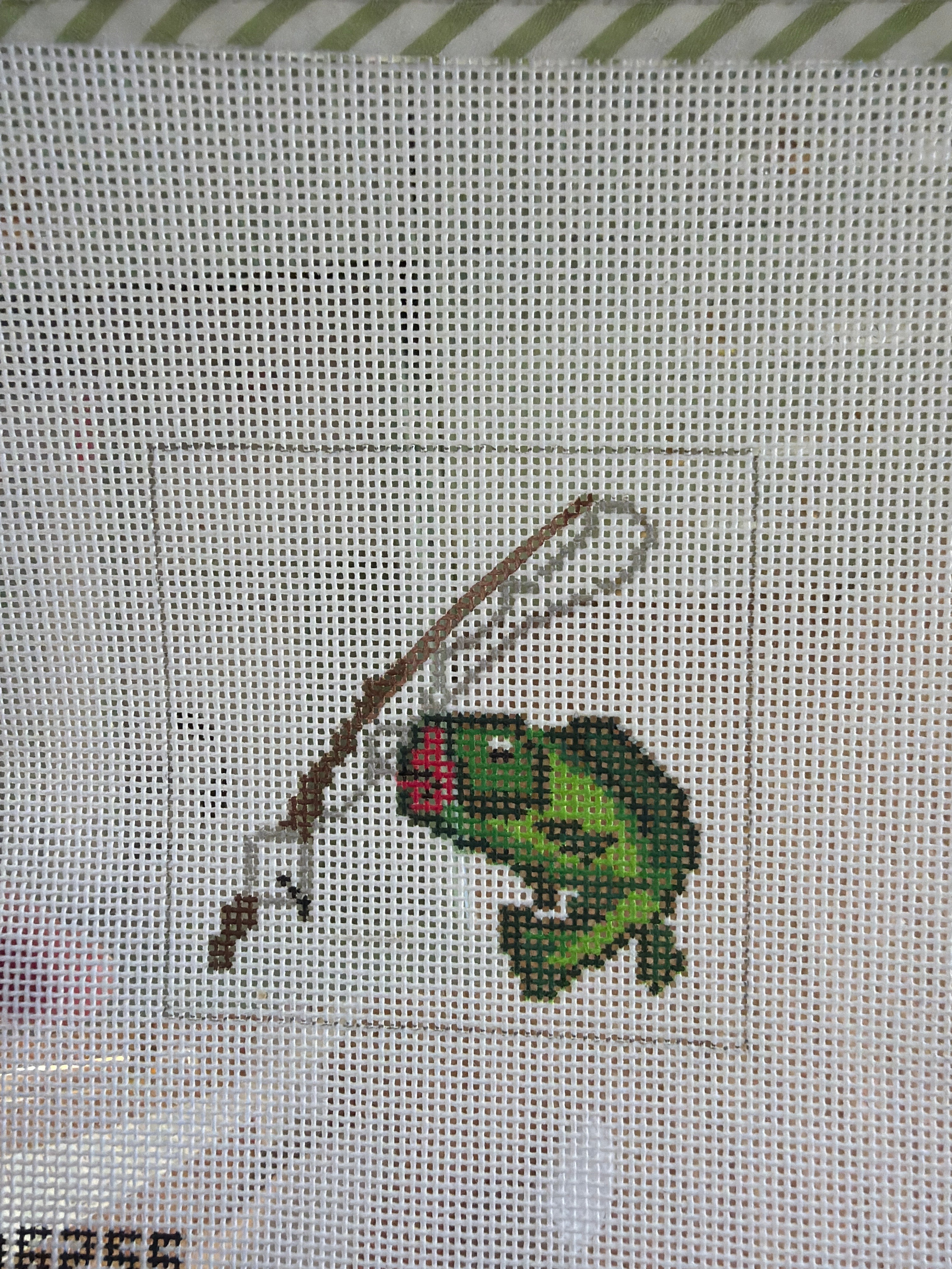 Fishing Flask Insert | Needlepoint Canvas
