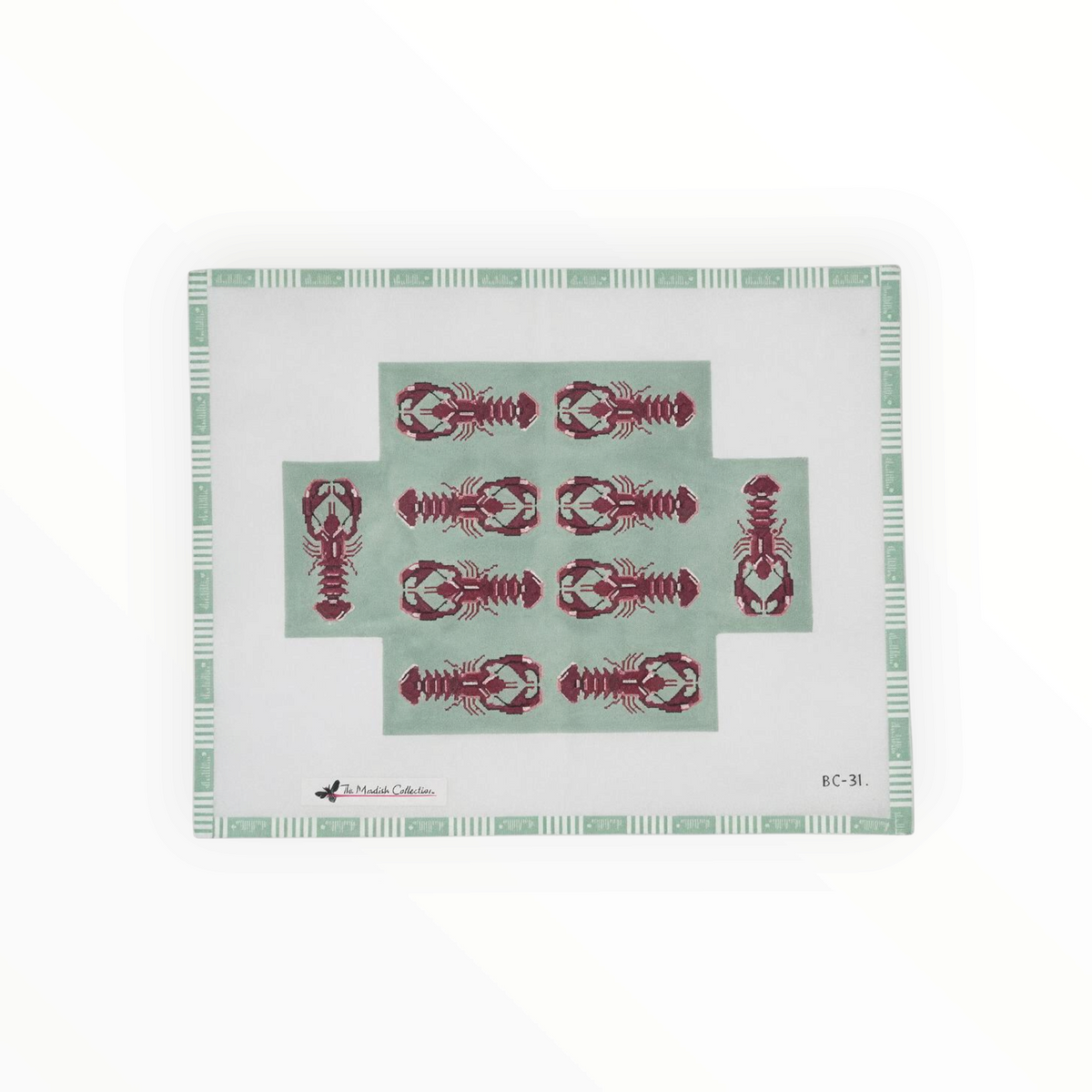 Lobstah Brick Cover needlepoint canvas by The Meredith Collection, 18 mesh