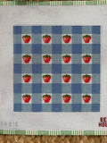 Strawberry Plaid 8" | Needlepoint Canvas