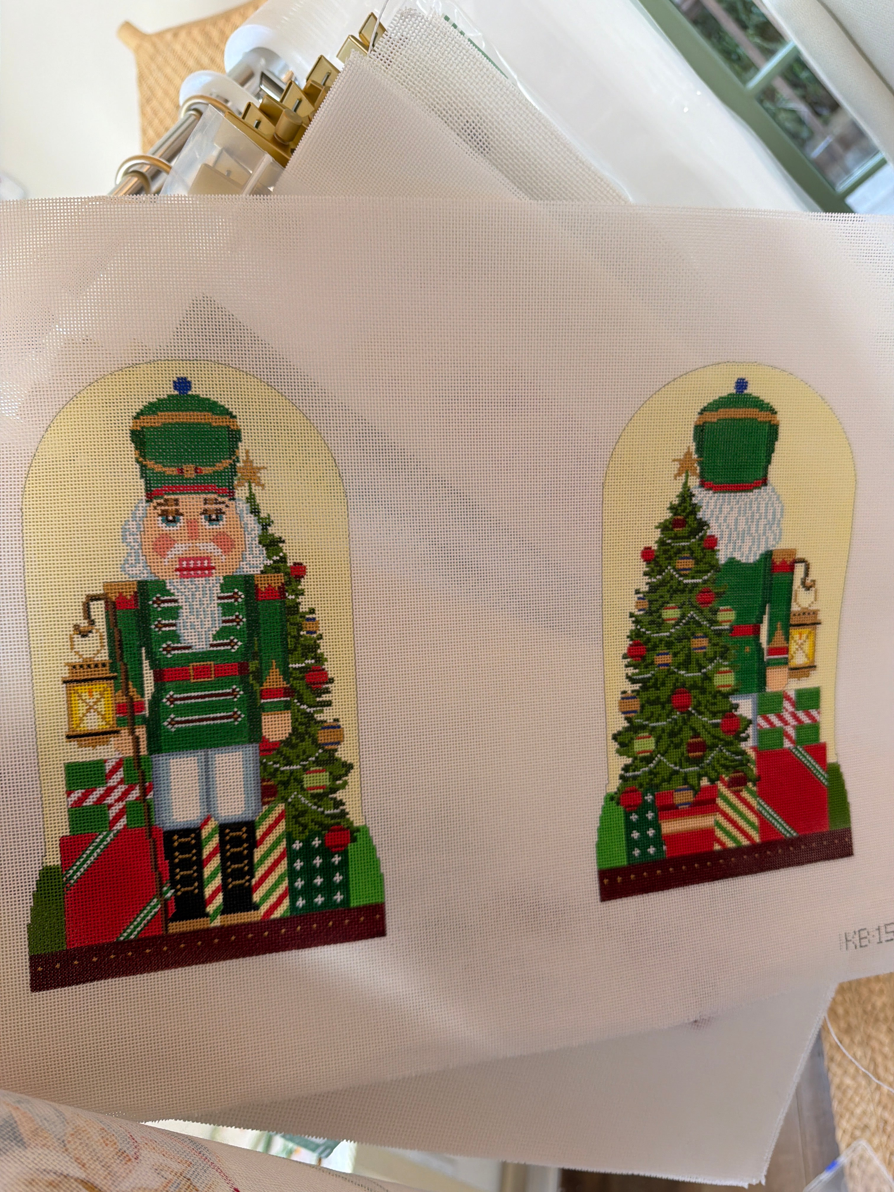 Green Double-Sided Nutcracker | Needlepoint Canvas
