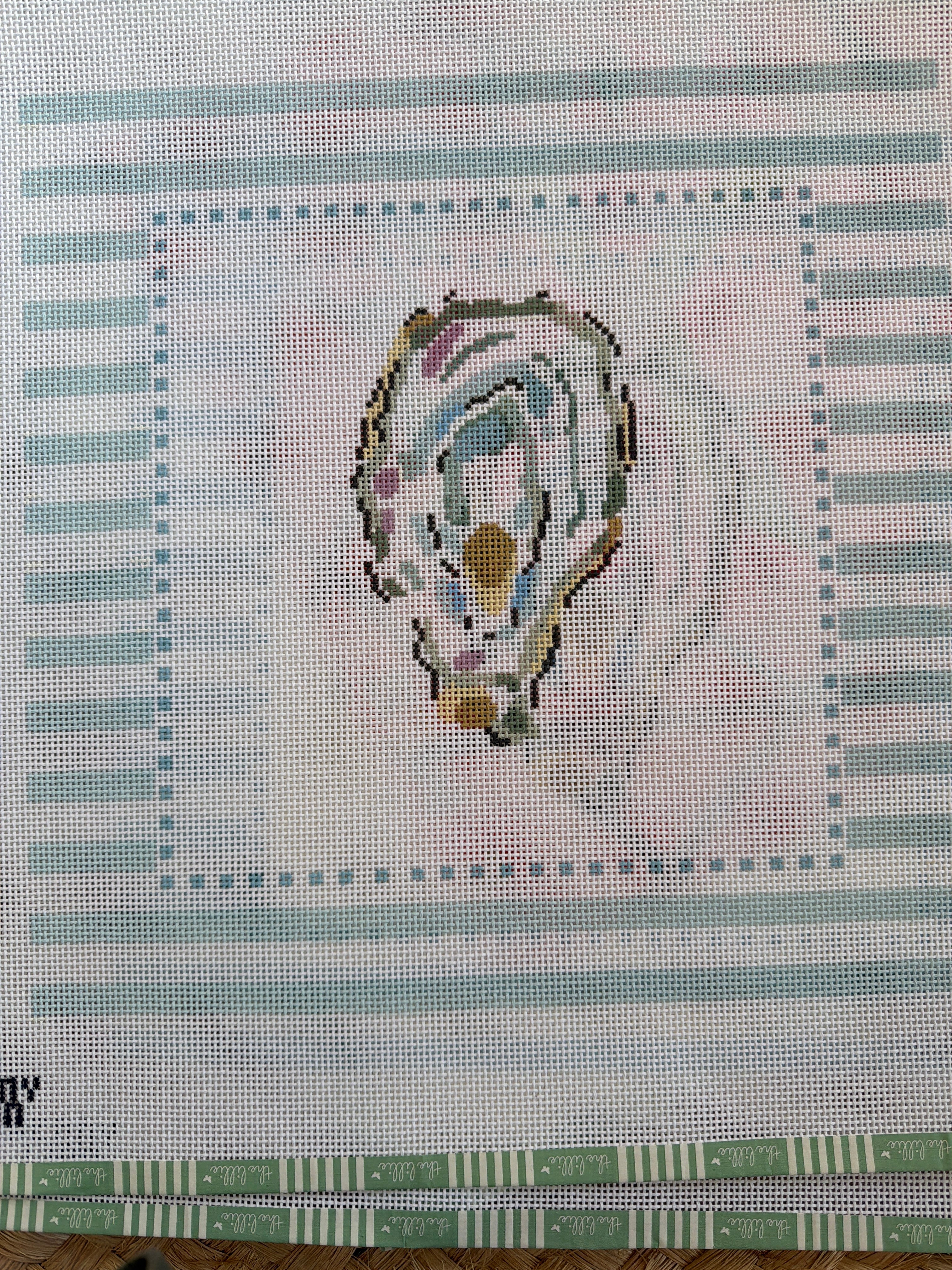 Oyster Stripes | Needlepoint Canvas