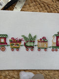 Christmas Train Bolster Pillow / Frame | Needlepoint Canvas