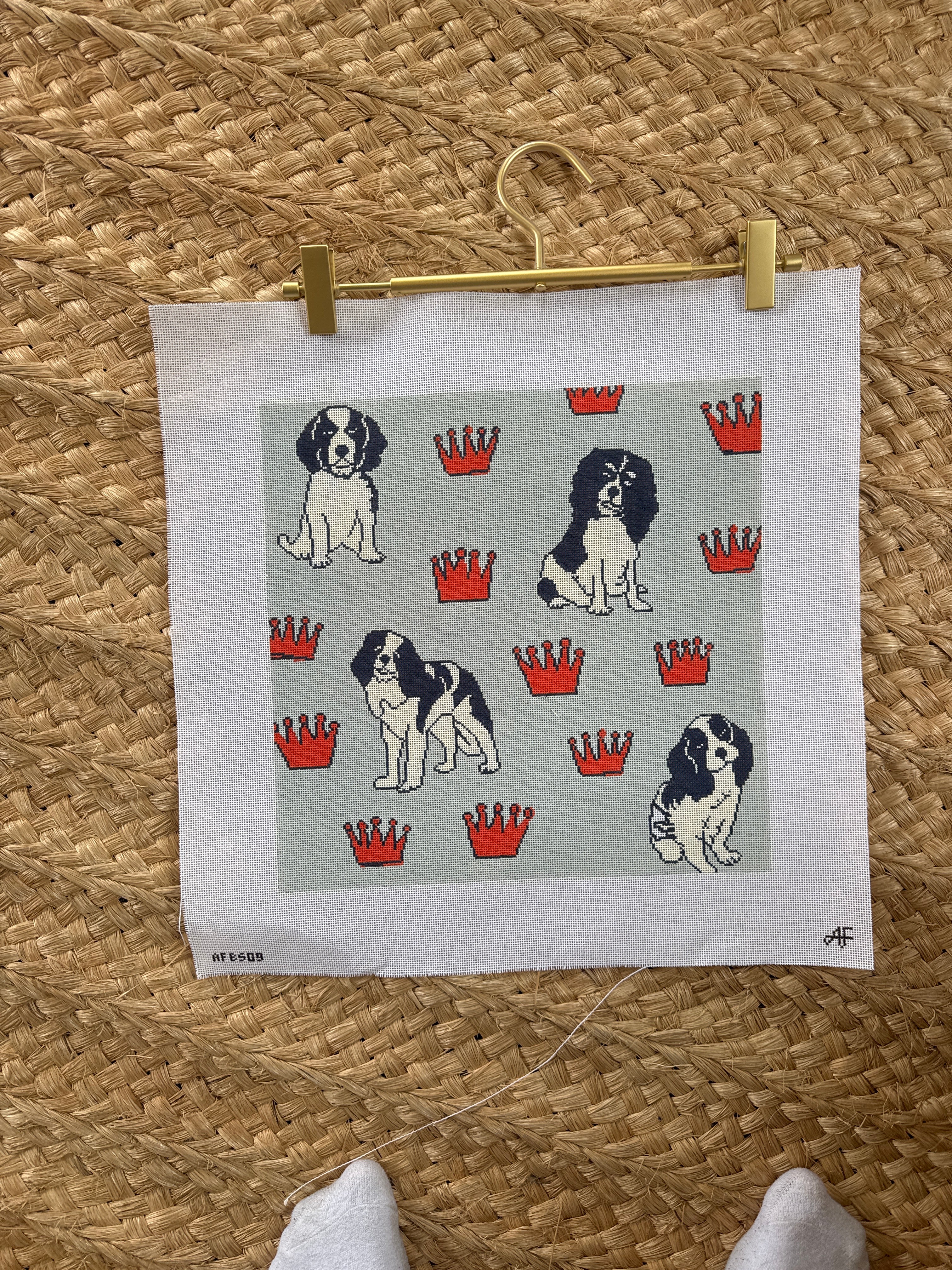 King in Blue & Red | Needlepoint Canvas