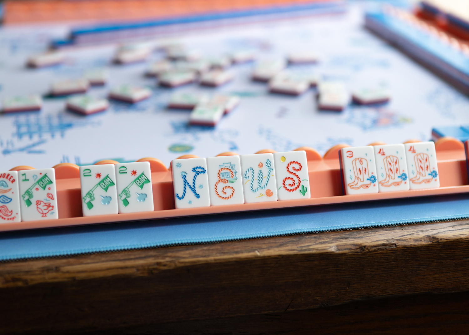 Miss Cowgirl Americana: Mahjong Tile Set