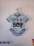 It's a Boy Baby Onsie | Needlepoint Canvas