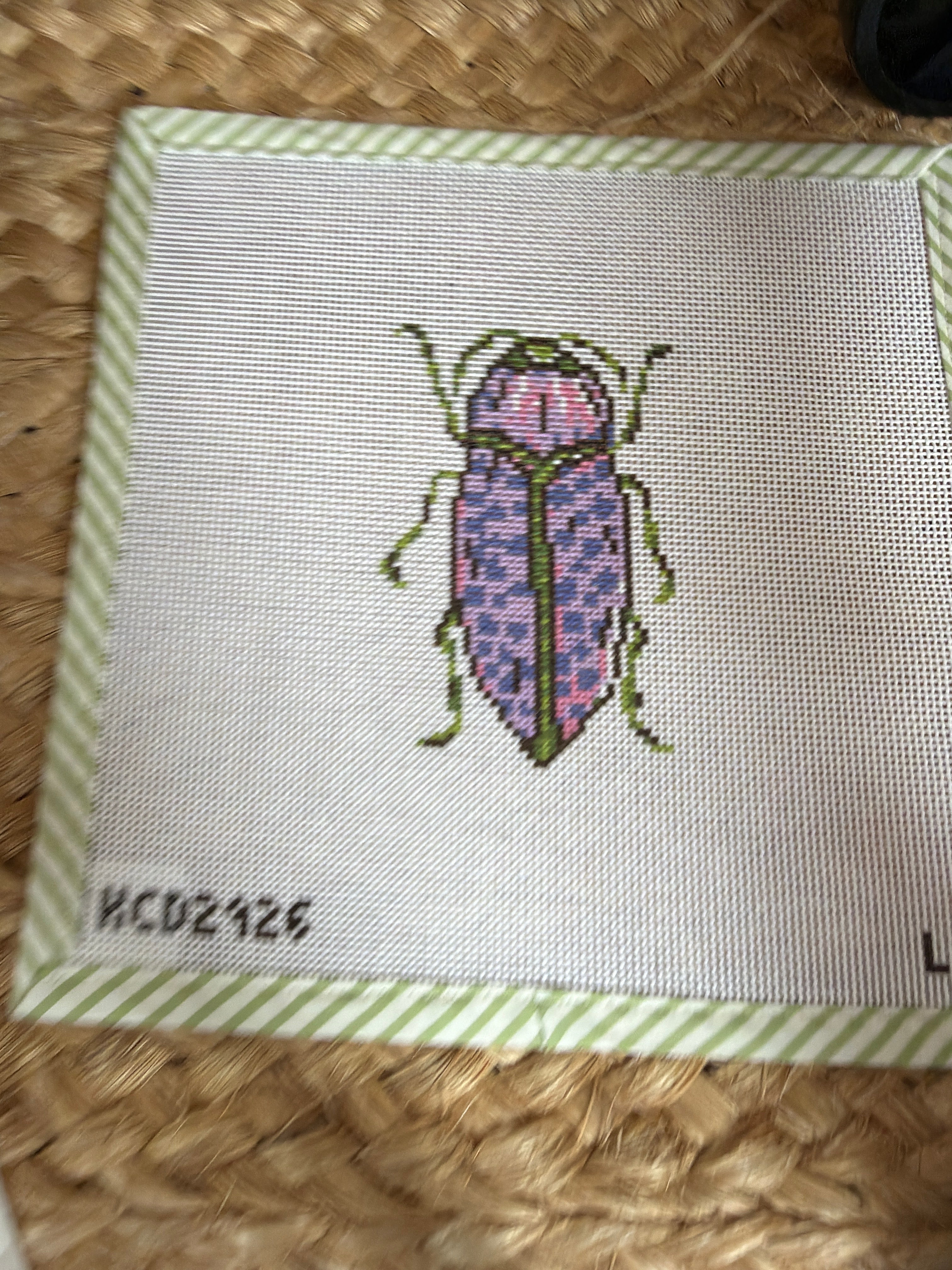 Purple Beetle | Needlepoint Canvas