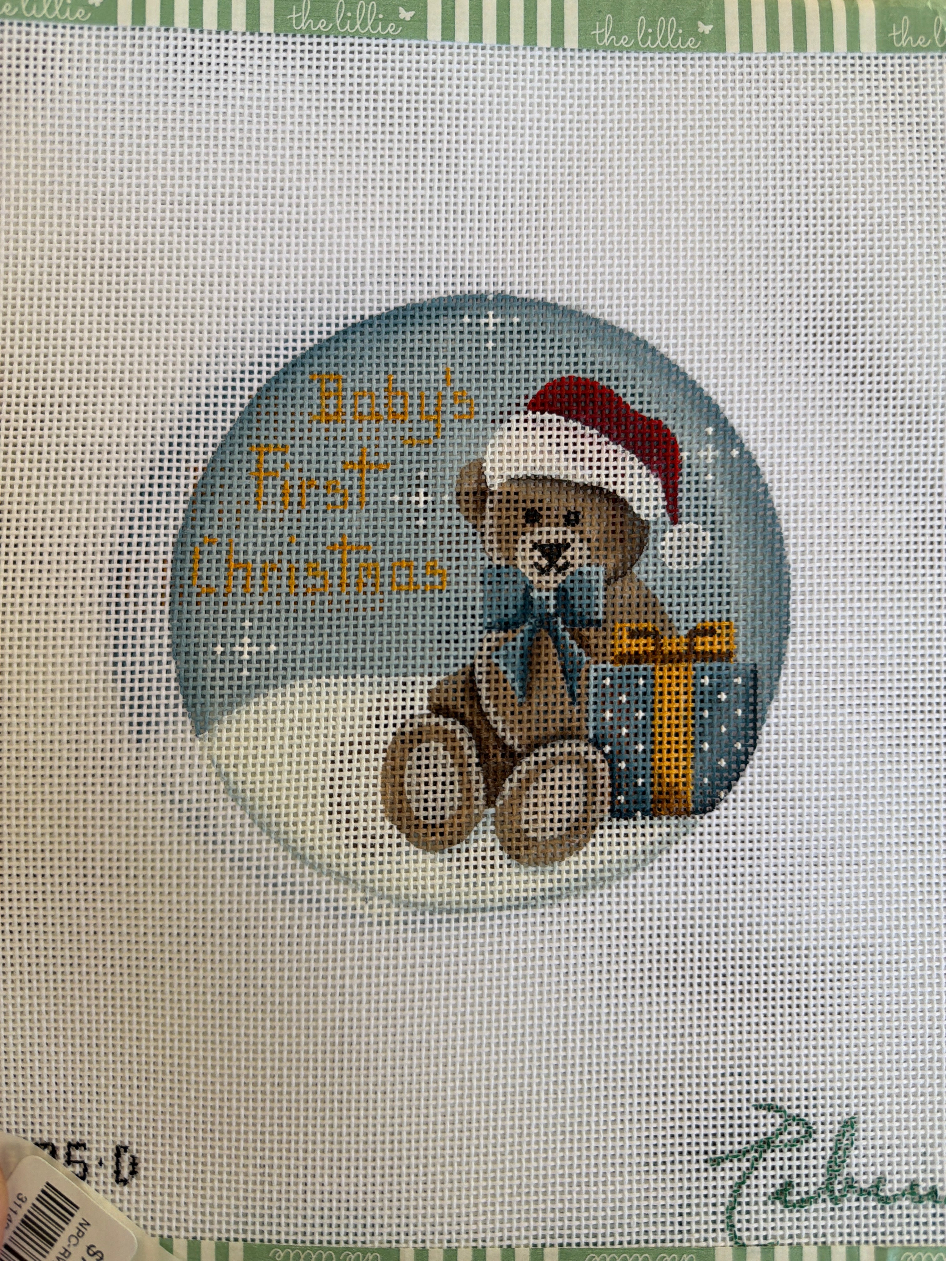 1885-D Baby's First, Boy Teddy | Needlepoint Canvas