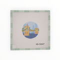 A New York Holiday – Brooklyn Bridge needlepoint canvas by Bradley Needlepoint Company, 18 mesh