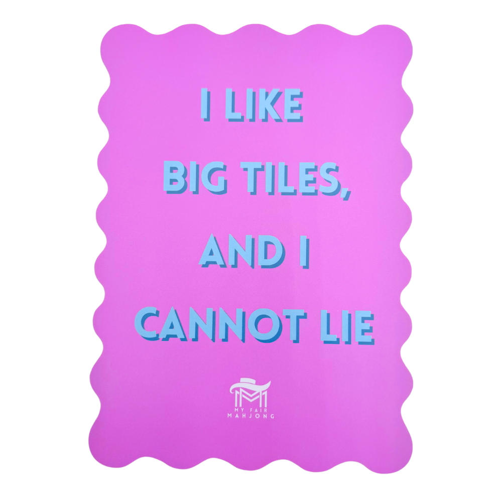 Mahjong Shuffle Card – I Like Big Tiles (Purple)