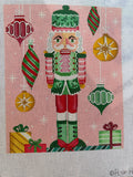 Nutcracker with Hanging Baubles – Pink | Needlepoint Canvas