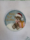 1885-C Baby's First, Girl Teddy | Needlepoint Canvas