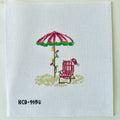 Christmas Beach Chair needlepoint canvas