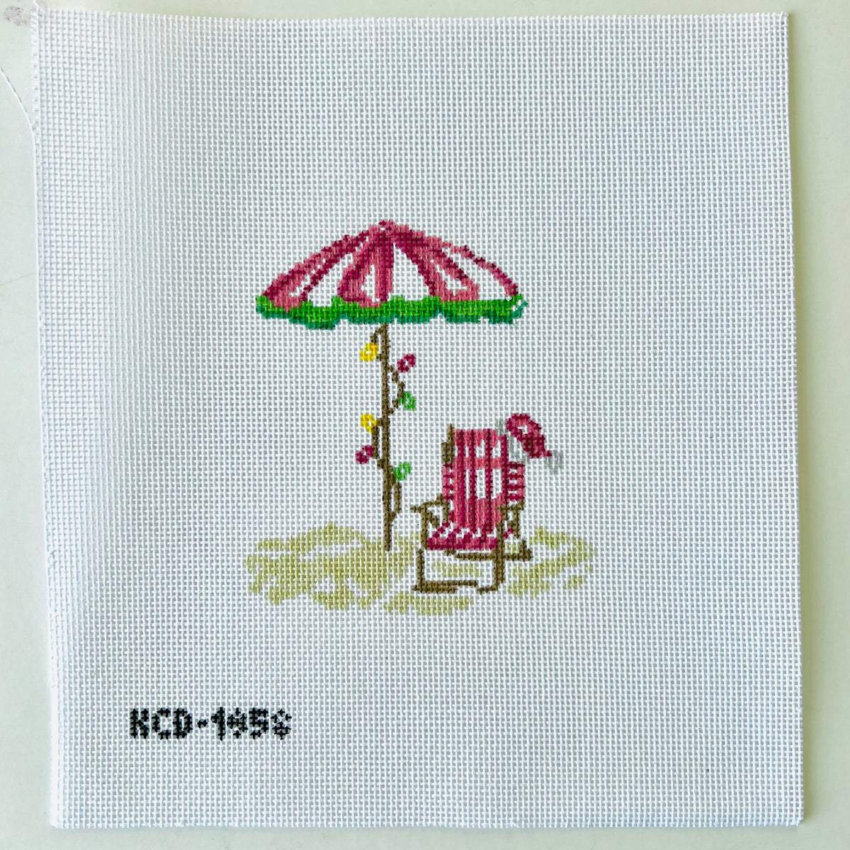 Christmas Beach Chair needlepoint canvas