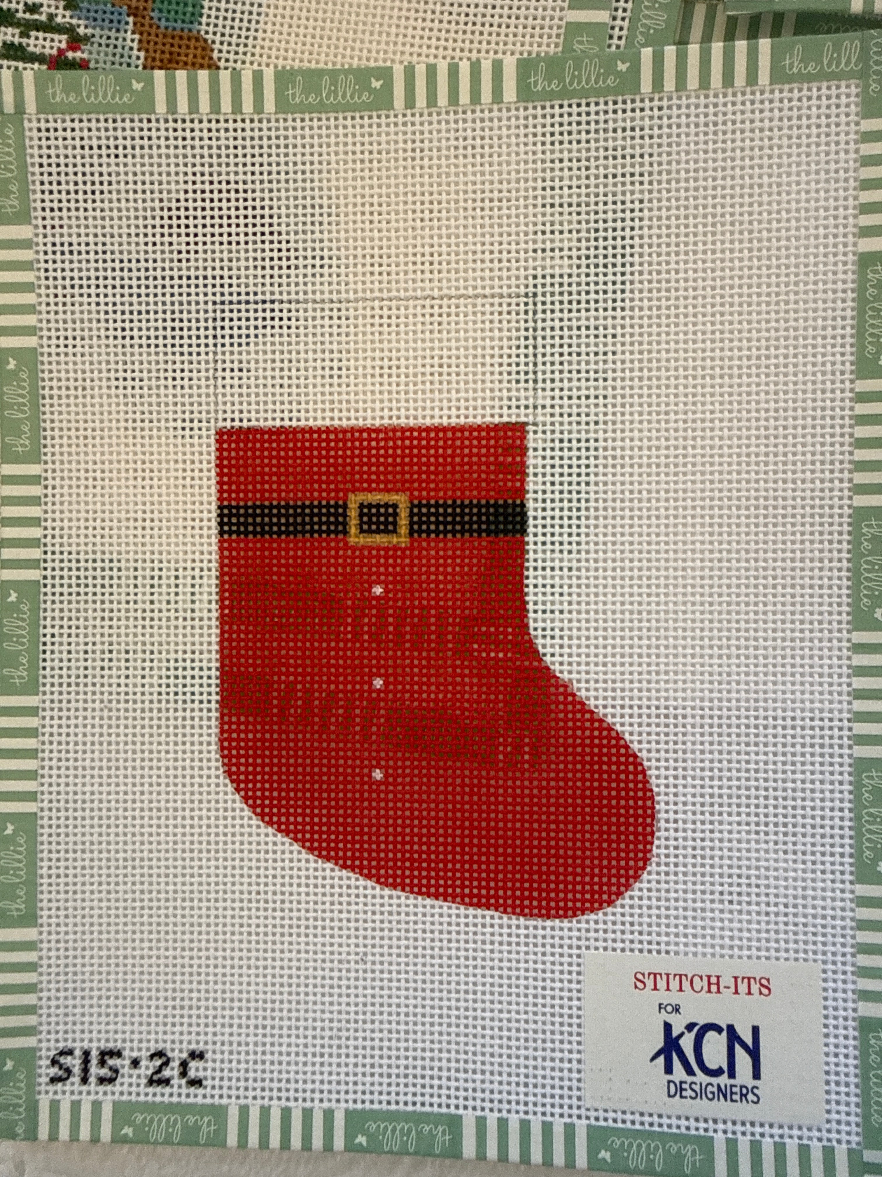 Santa Suit Mini Stocking | Needlepoint Canvas