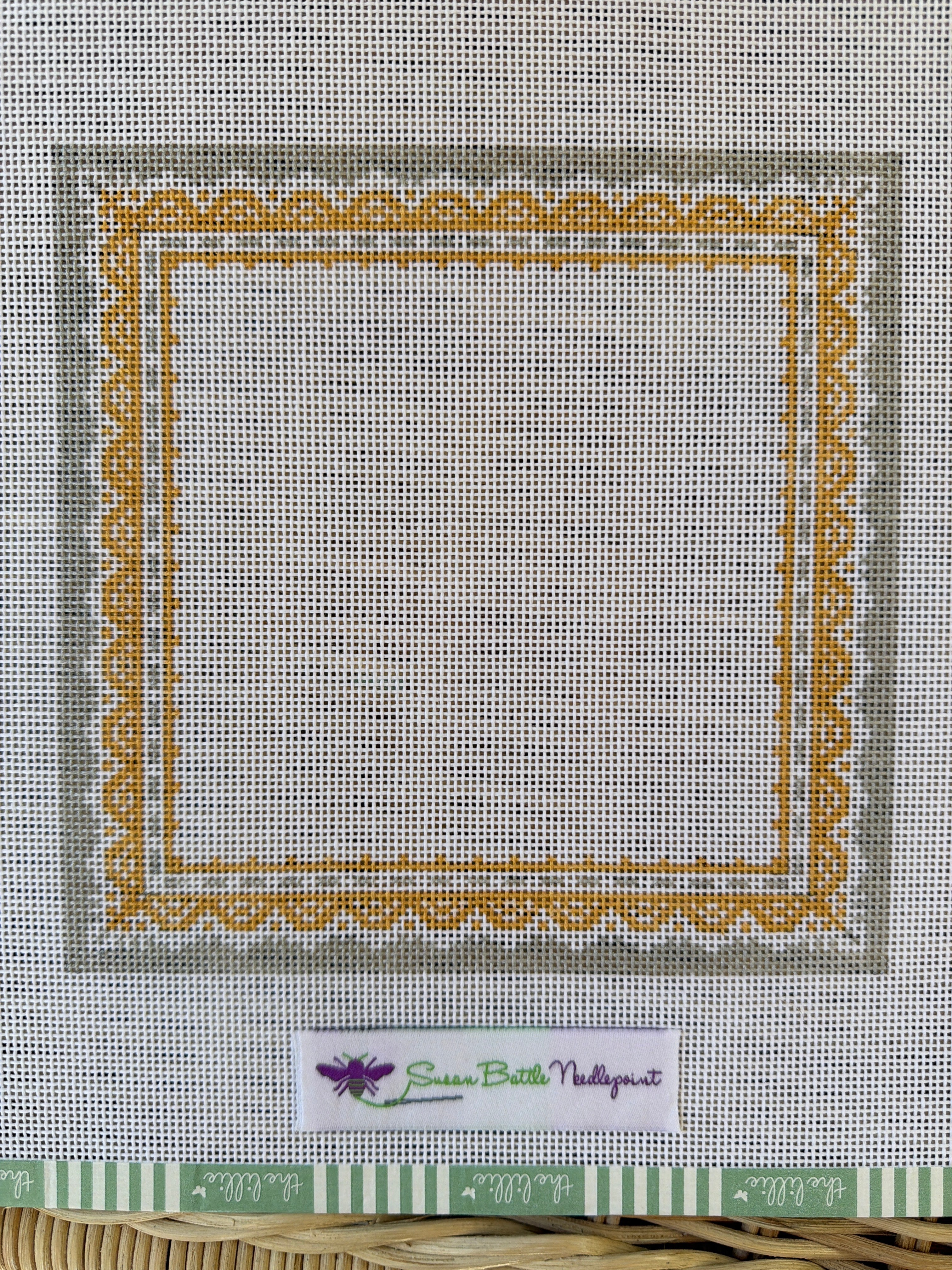 Ring Bearer Pillow – Gold/Silver | Needlepoint Canvas