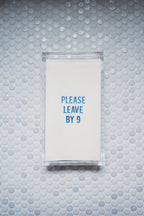 "Please Leave by 9" Disposable Linen-like Guest Towels