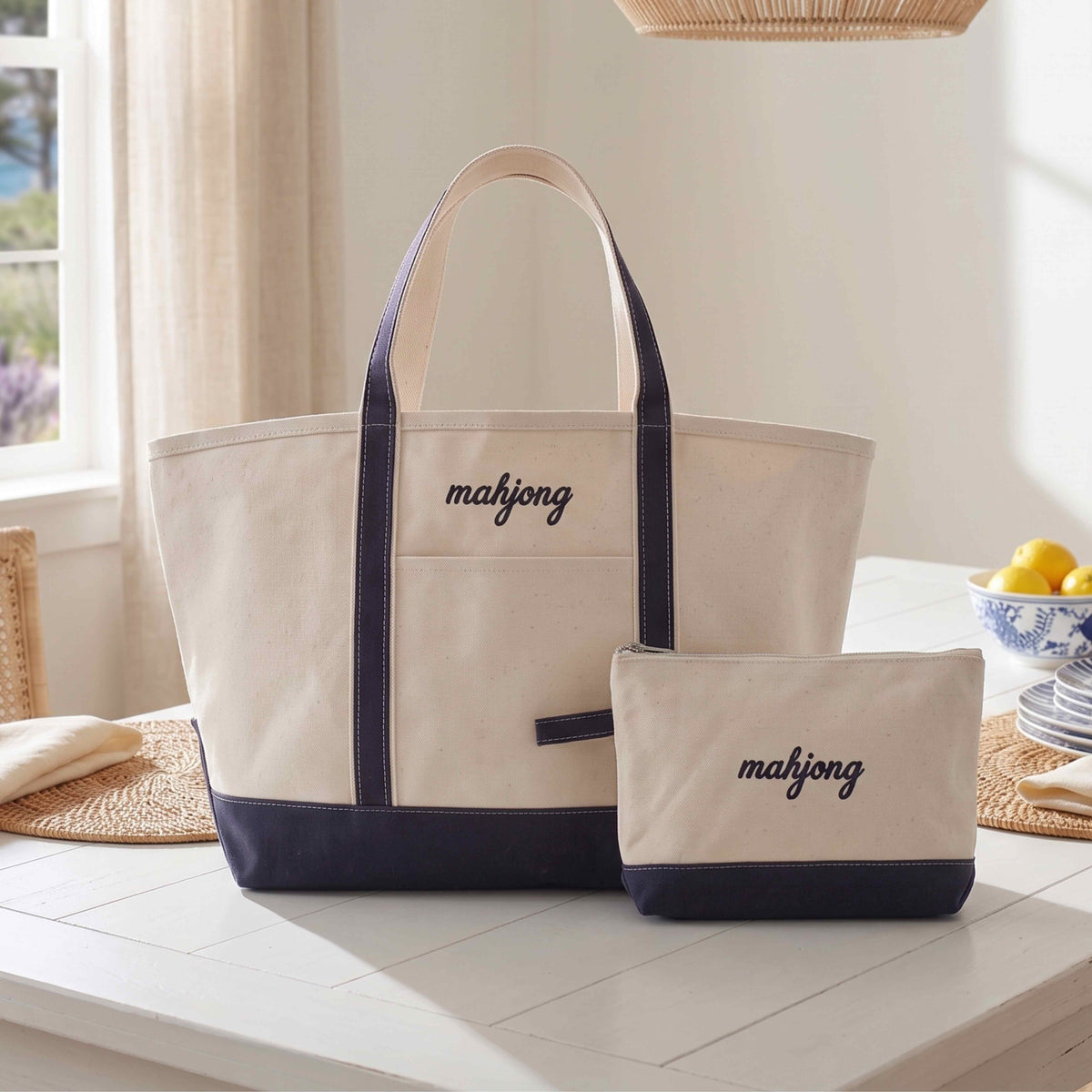 Classic Mahjong Tote Bag Set