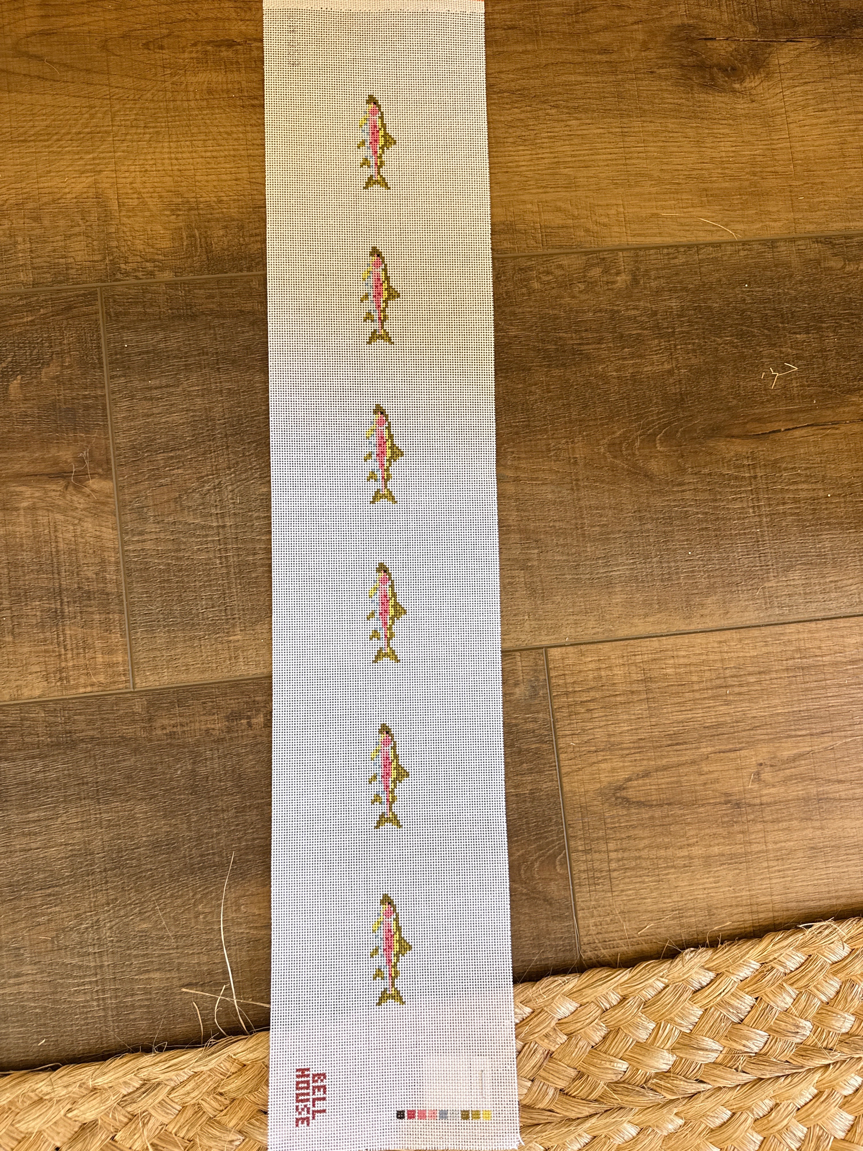 Rainbow Trout Dog Collar – Large | Needlepoint Canvas