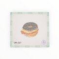Bacon, Egg, and Cheese on a Everything Bagel Needlepoint Canvas