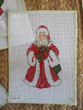Santa with Poinsetta | Needlepoint Canvas
