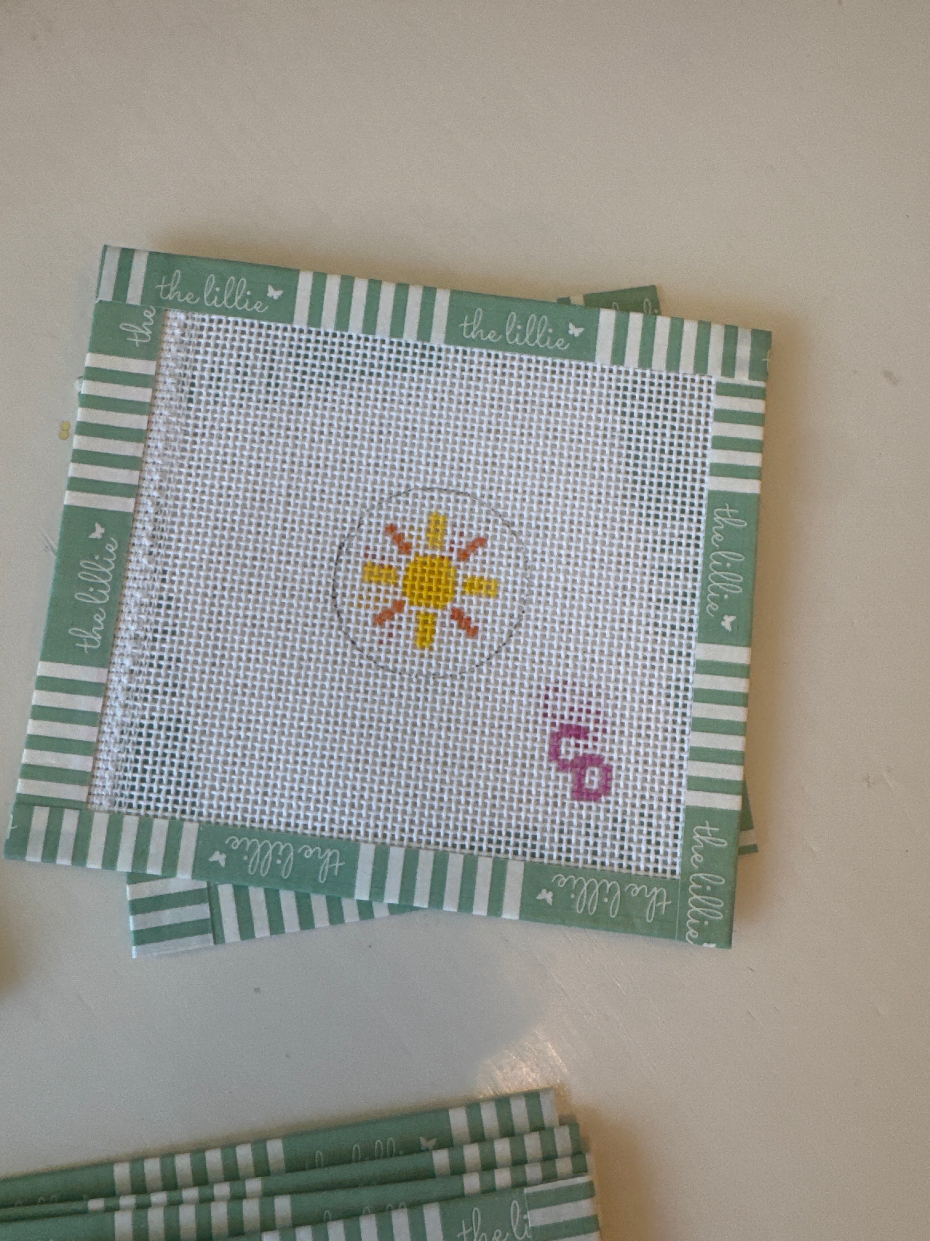 Key Fob Insert – Sun | Needlepoint Canvas
