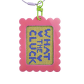 Bag Tag Large Scallop Rectangle acrylic frame