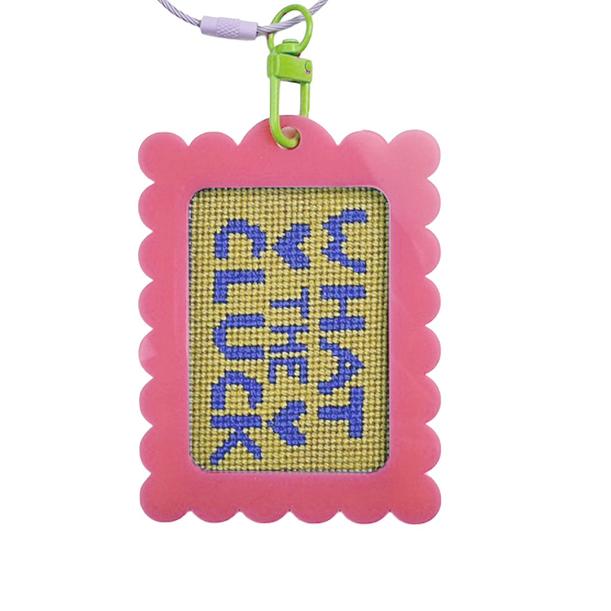 Bag Tag Large Scallop Rectangle acrylic frame