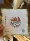 Amsterdam Travel Round | Needlepoint Canvas