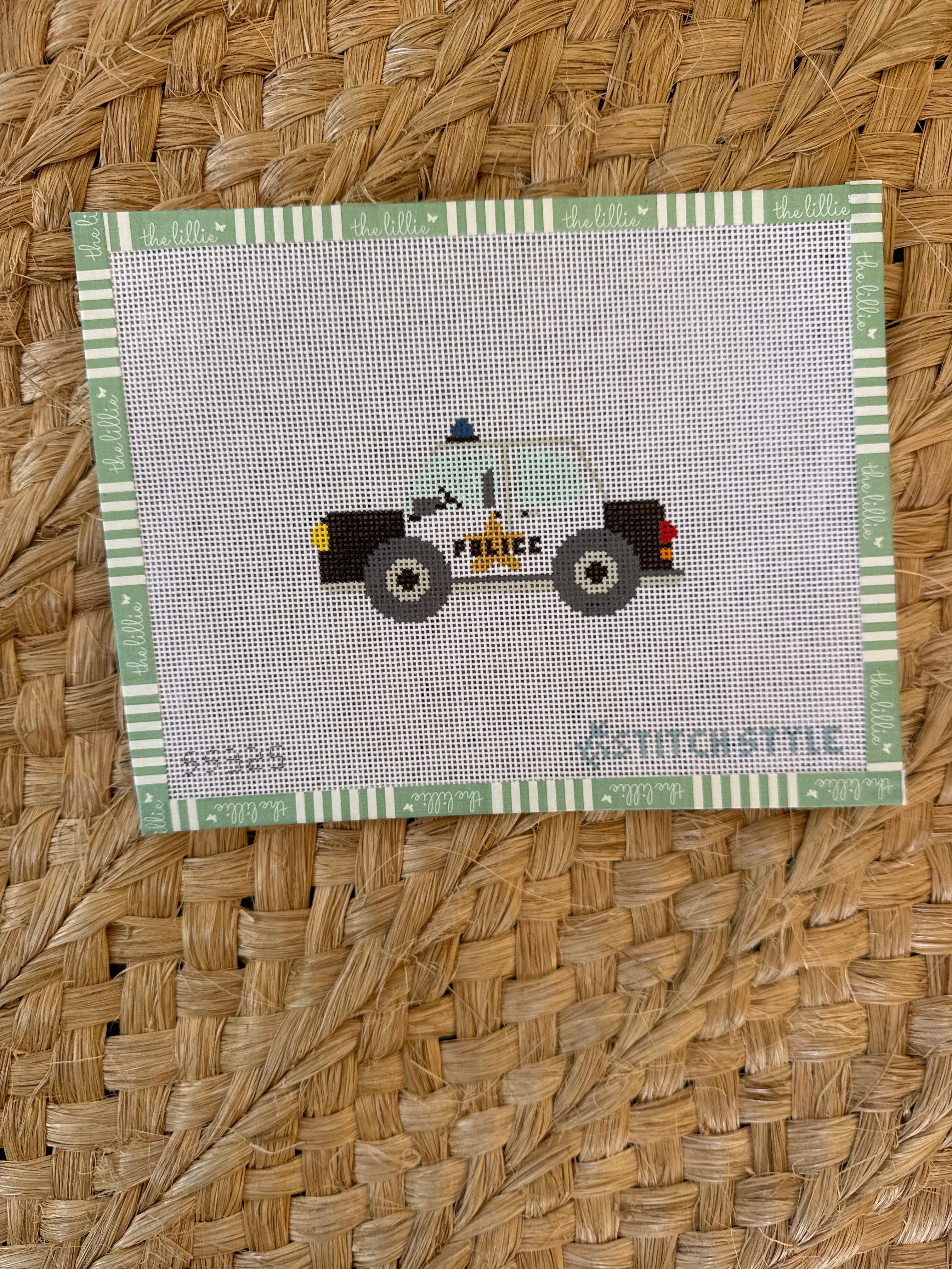 Police Car | Needlepoint Canvas