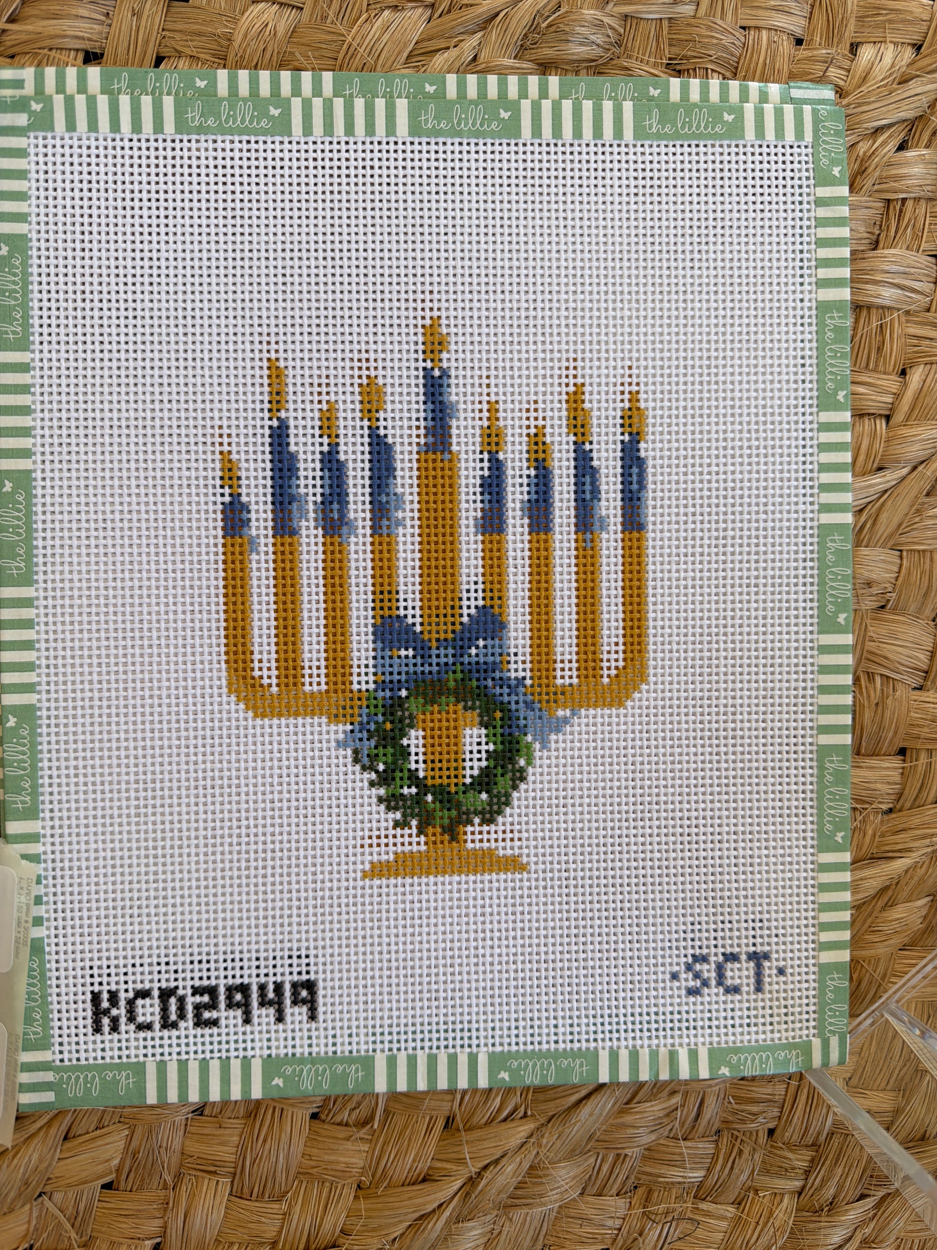 Chrismukkah Menorah | Needlepoint Canvas