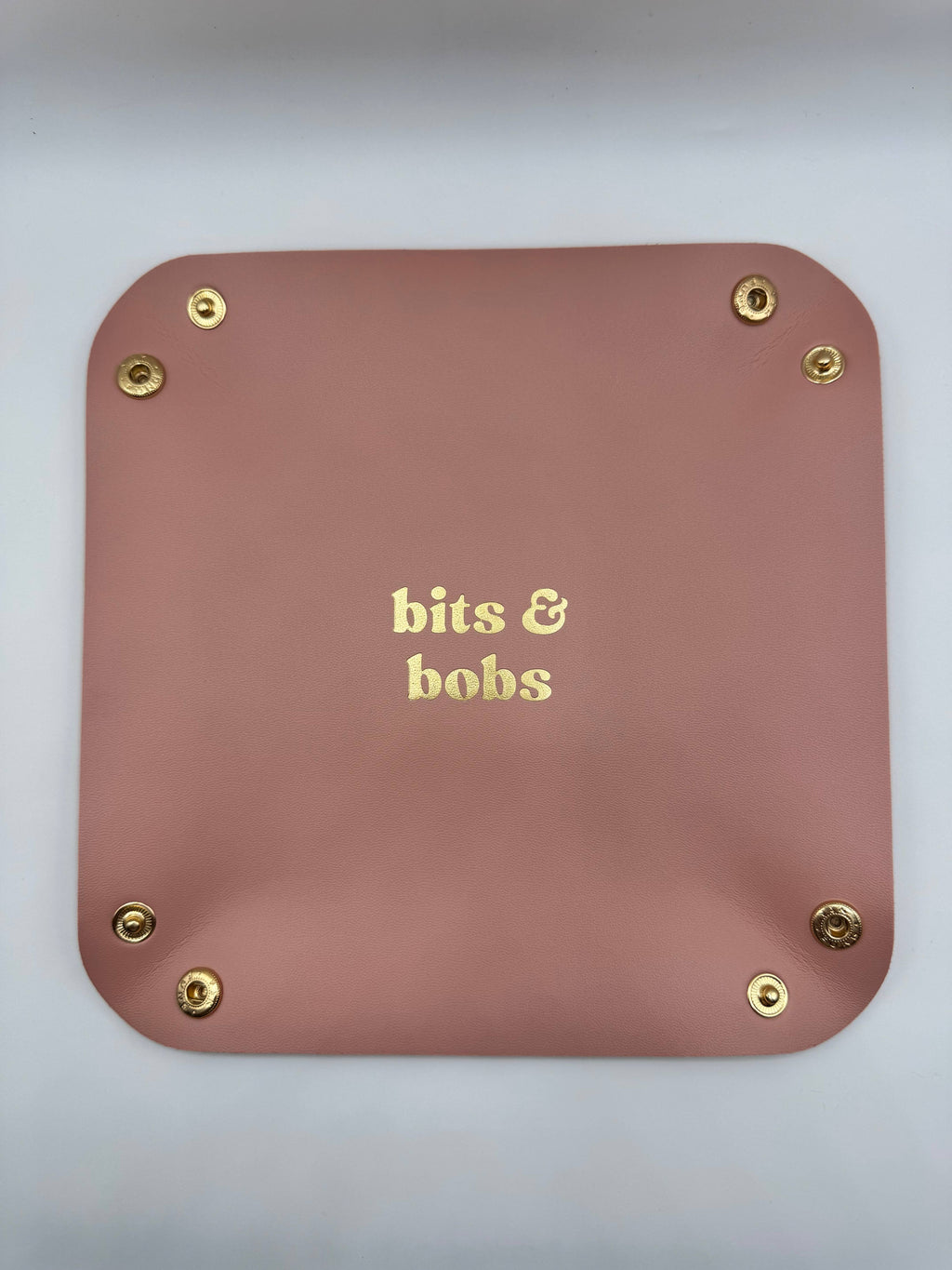 Pink Bits & Bobs Needlepoint Valet Tray | Snap Tray 