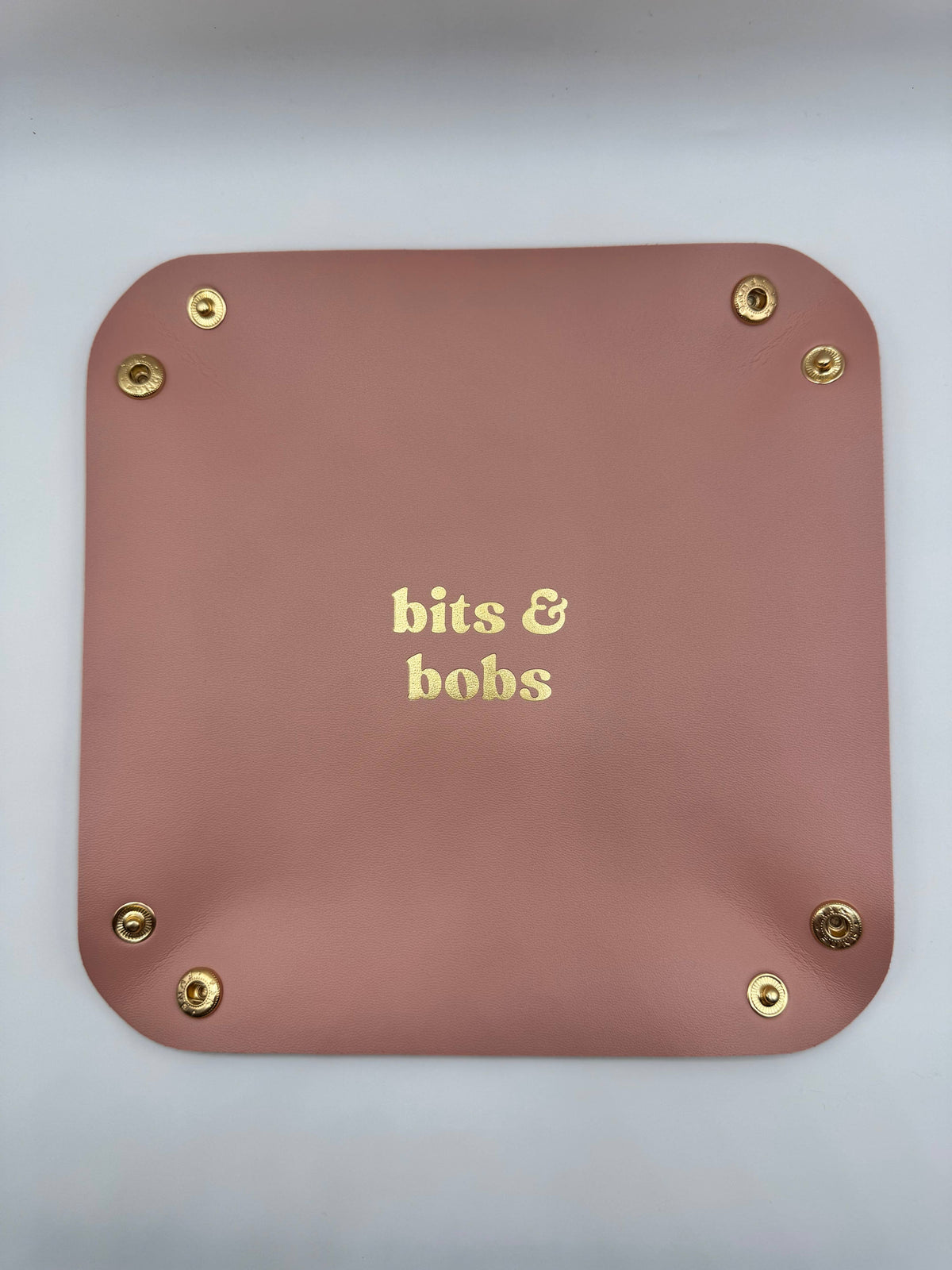 Pink Bits & Bobs Needlepoint Valet Tray | Snap Tray 