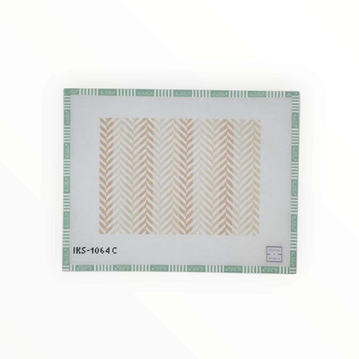 Herringbone Clutch - Neutral needlepoint canvas by Initial K Studio