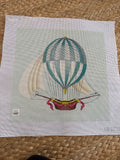 Hot Air Balloon – Large-Blue | Needlepoint Canvas