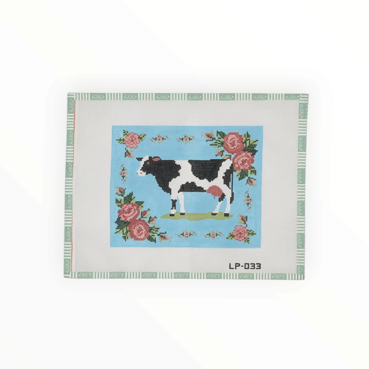 Victorian Cow needlepoint canvas by Treglown Designs, 13 mesh