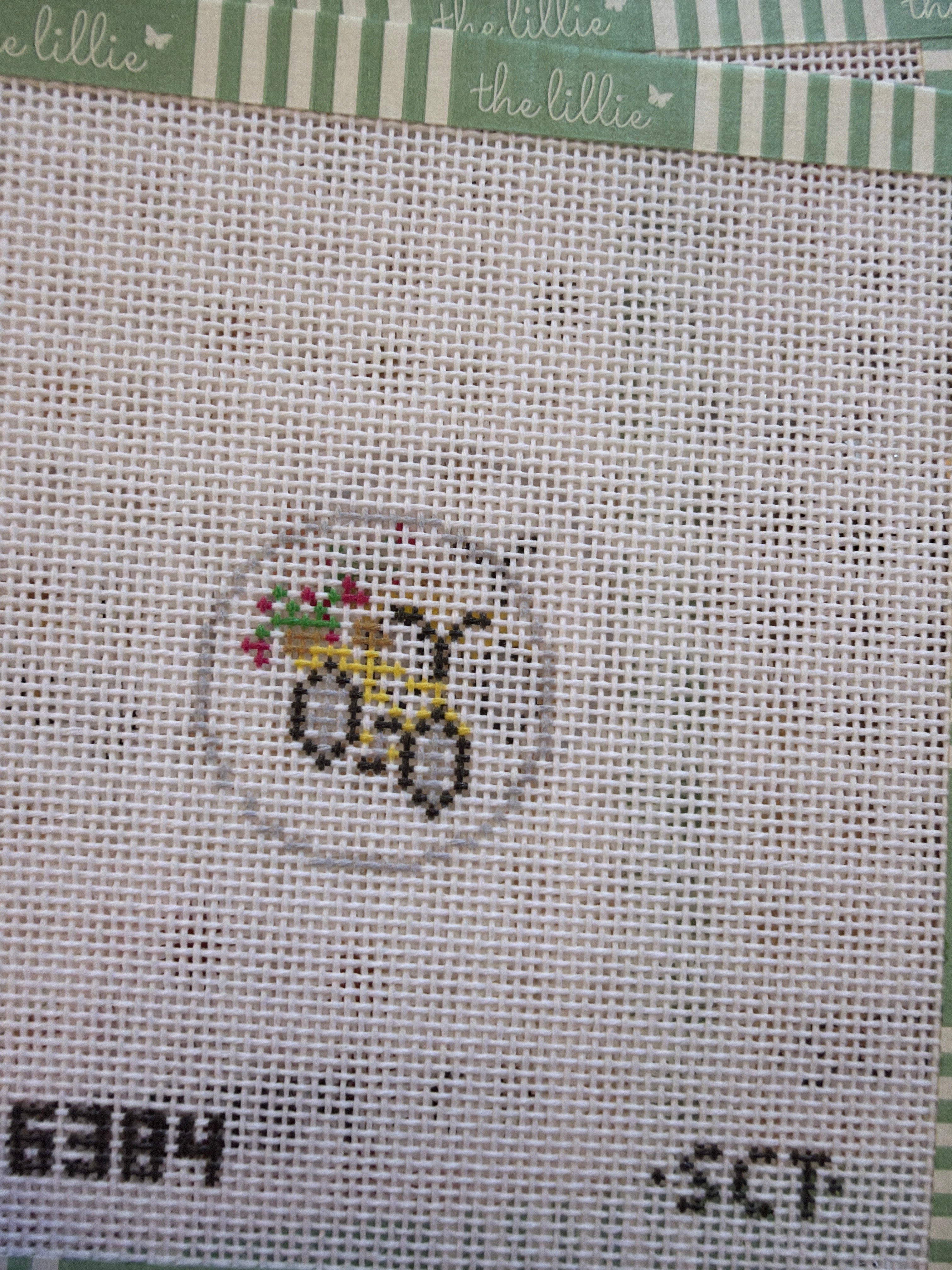 Yellow Bicycle Fob | Needlepoint Canvas