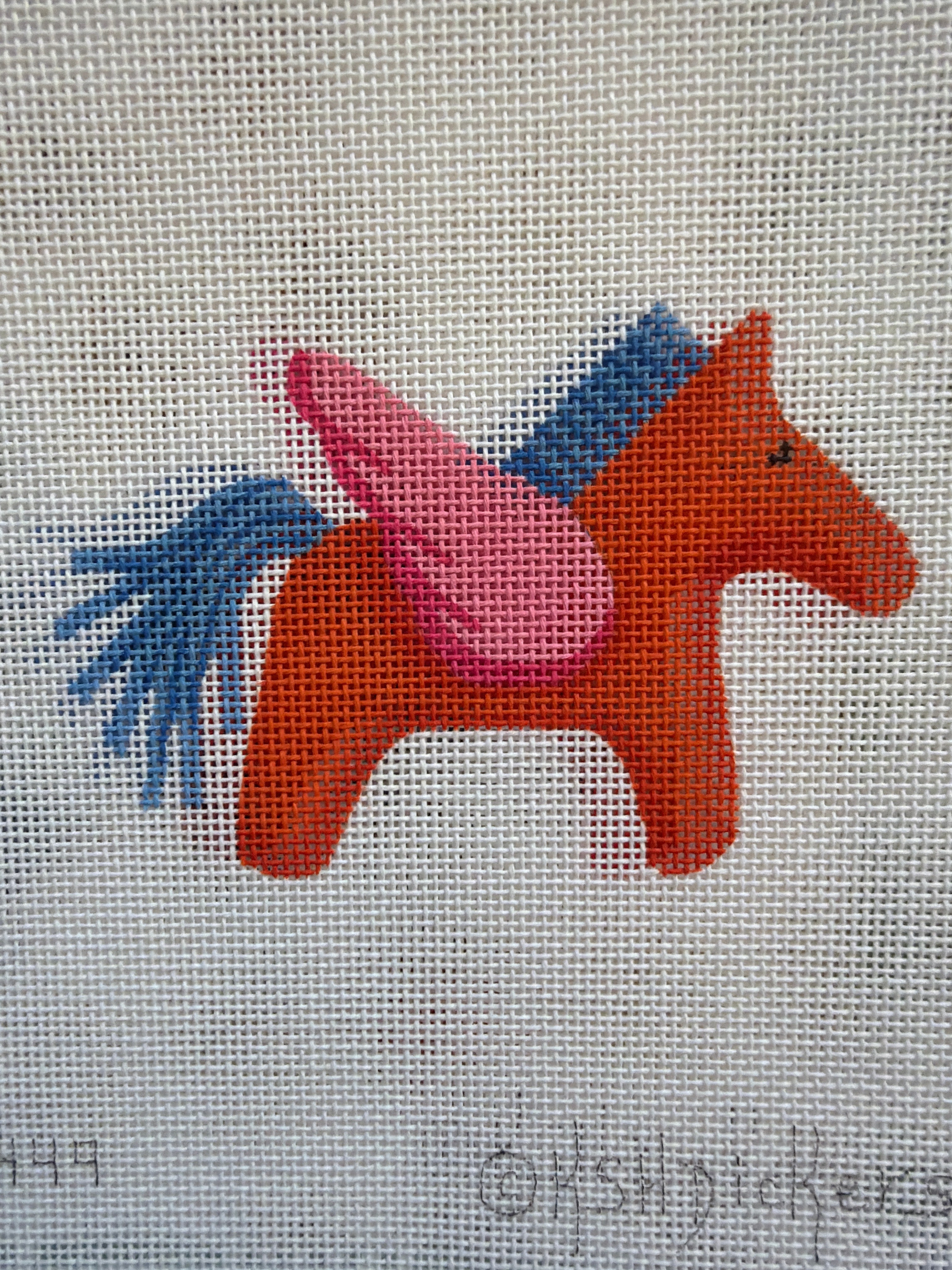 Mini/Bag Charm - Hermes Pegasus - orange, blue & pink