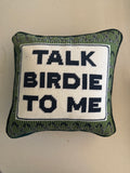 Talk Birdie To Me Needlepoint Pillow