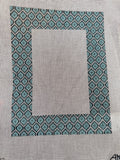 Blue Fish Scale Picture Frame | Needlepoint Canvas