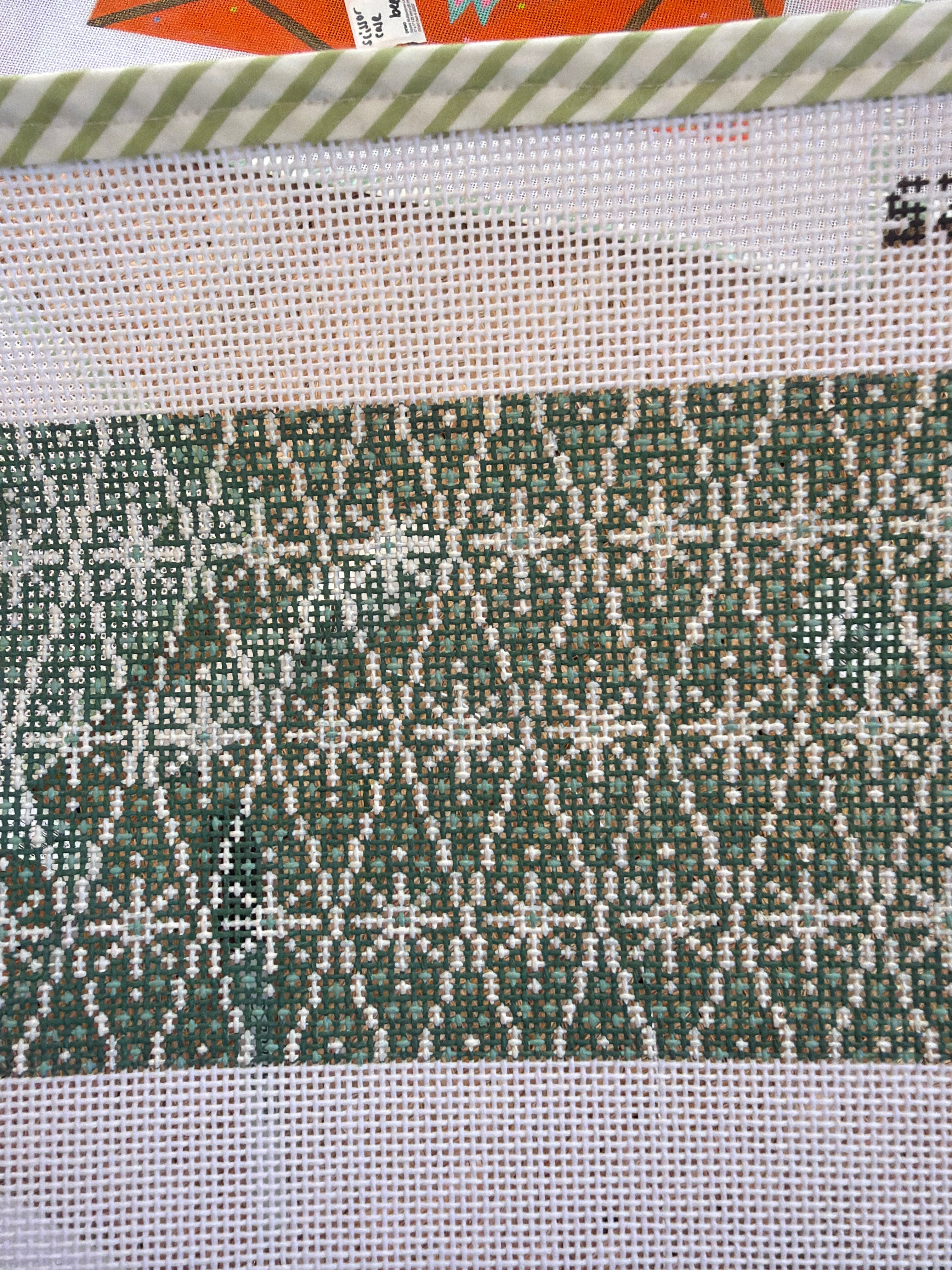 Star Argyle Acrylic Purse Insert – Green | Needlepoint Canvas