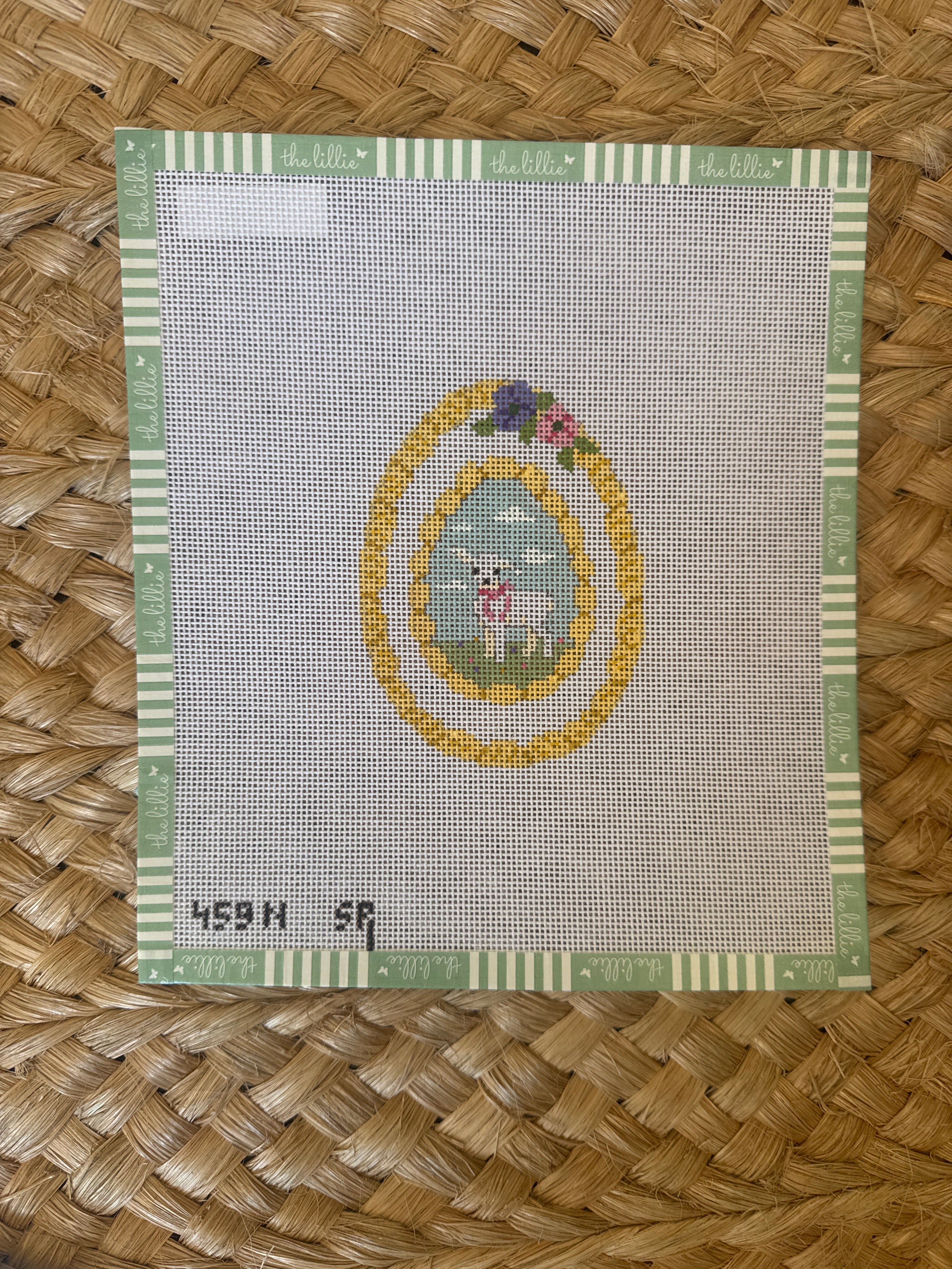 Lamb, 4" Egg 18 Mesh | Needlepoint Canvas