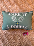Make It A Double Needlepoint Pillow