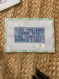 Golf Terms Clutch – Blue | Needlepoint Canvas