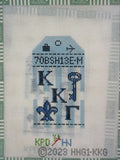 Greek Series Retro Travel Tags - Kappa Kappa Gamma